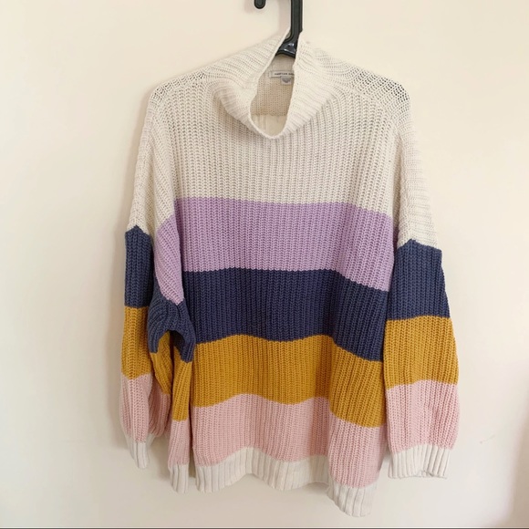 aerie Sweaters - Aerie cowl neck color block sweater